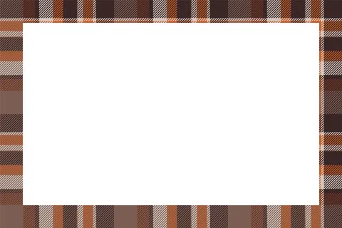 Vintage frame vector. Scottish border pattern retro style. Tartan plaid ornam Illustrazione stock