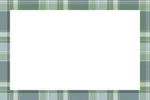 Vintage frame vector. Scottish border pattern retro style. Tartan plaid ornam Stock Illustration