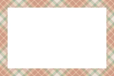 Vintage frame vector. Scottish border pattern retro style. Tartan plaid ornam Illustrazione stock