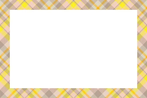 Vintage frame vector. Scottish border pattern retro style. Tartan plaid ornam Stock Illustration