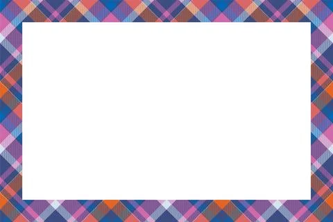 Vintage frame vector. Scottish border pattern retro style. Tartan plaid ornam イラスト素材