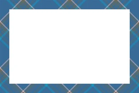 Vintage frame vector. Scottish border pattern retro style. Tartan plaid ornam 스톡 일러스트