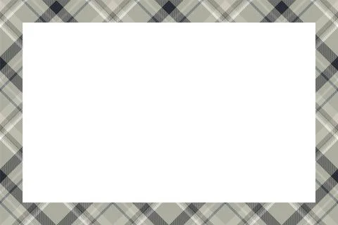 Vintage frame vector. Scottish border pattern retro style. Tartan plaid ornam 스톡 일러스트