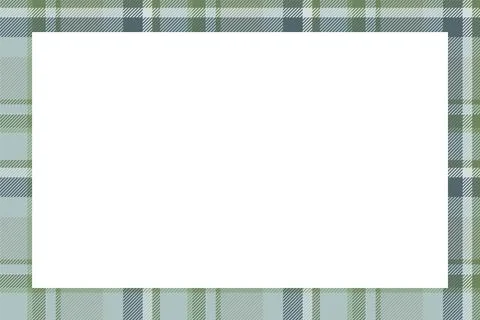 Vintage frame vector. Scottish border pattern retro style. Tartan plaid ornam Stock Illustration