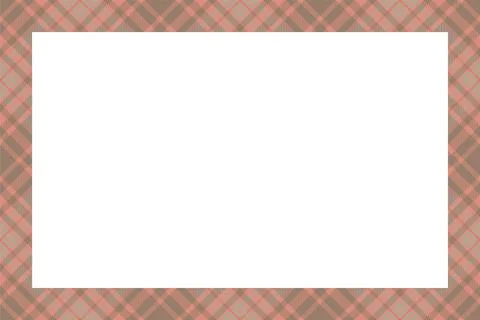 Vintage frame vector. Scottish border pattern retro style. Tartan plaid ornam Illustrazione stock
