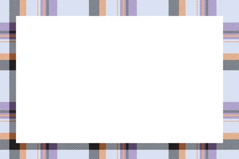Vintage frame vector. Scottish border pattern retro style. Tartan plaid ornam 스톡 일러스트