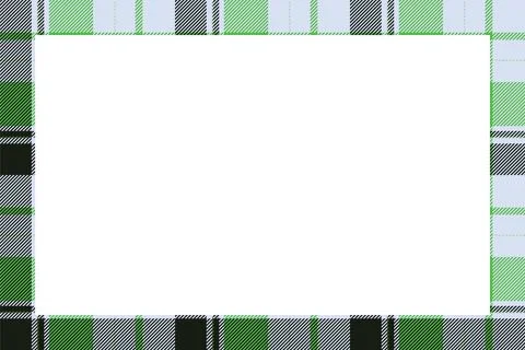 Vintage frame vector. Scottish border pattern retro style. Tartan plaid ornam Illustrazione stock