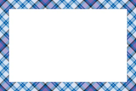 Vintage frame vector. Scottish border pattern retro style. Tartan plaid ornam Illustrazione stock