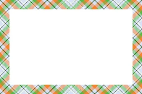 Vintage frame vector. Scottish border pattern retro style. Tartan plaid ornam Illustrazione stock