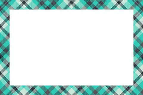 Vintage frame vector. Scottish border pattern retro style. Tartan plaid ornam Illustrazione stock