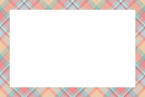 Vintage frame vector. Scottish border pattern retro style. Tartan plaid ornam 스톡 일러스트