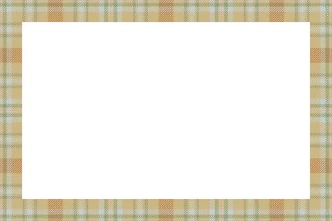 Vintage frame vector. Scottish border pattern retro style. Tartan plaid ornam 스톡 일러스트