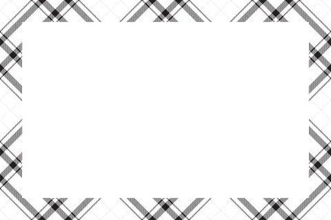 Vintage frame vector. Scottish border pattern retro style. Tartan plaid ornam 스톡 일러스트