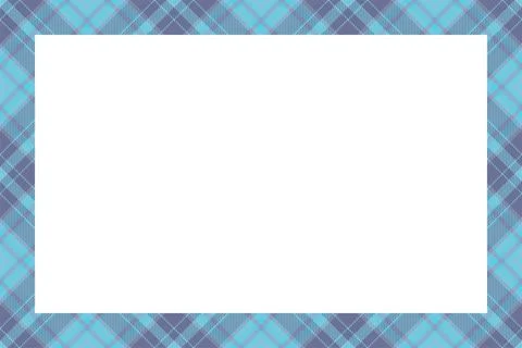 Vintage frame vector. Scottish border pattern retro style. Tartan plaid ornam Stock Illustration