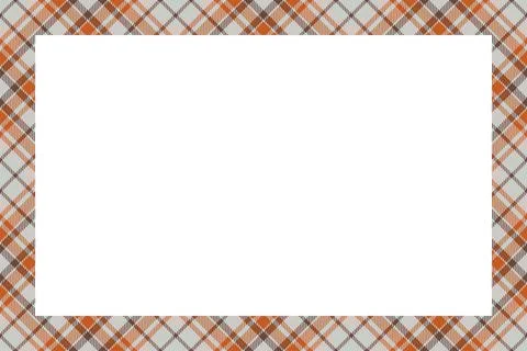 Vintage frame vector. Scottish border pattern retro style. Tartan plaid ornam Illustrazione stock
