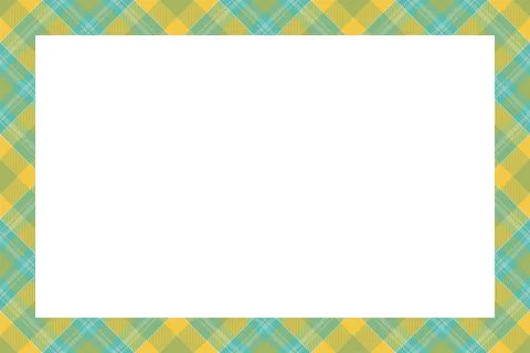 Vintage frame vector. Scottish border pattern retro style. Tartan plaid ornam Stock Illustration