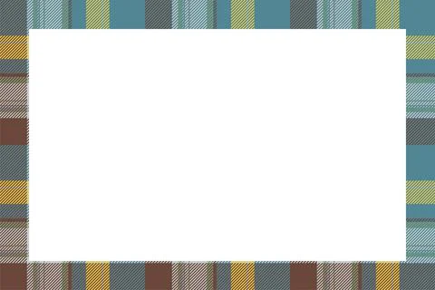 Vintage frame vector. Scottish border pattern retro style. Tartan plaid ornam 스톡 일러스트