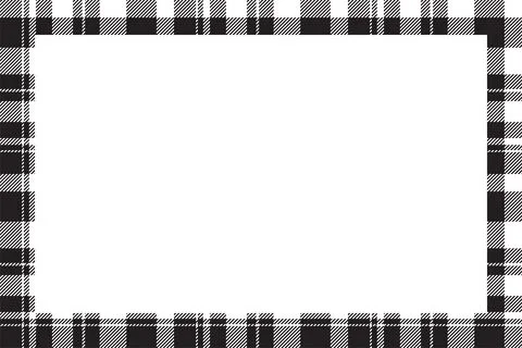 Vintage frame vector. Scottish border pattern retro style. Tartan plaid ornam 스톡 일러스트