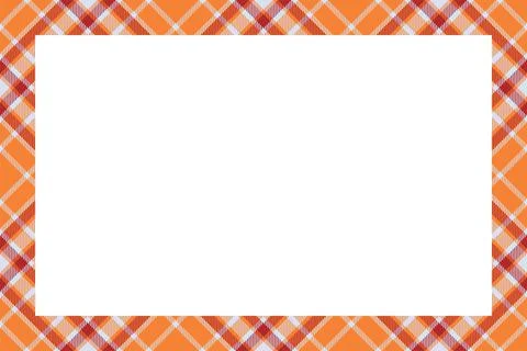 Vintage frame vector. Scottish border pattern retro style. Tartan plaid ornam Illustrazione stock