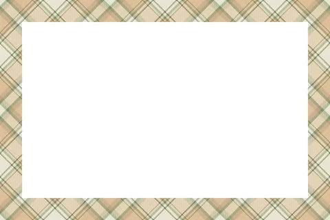 Vintage frame vector. Scottish border pattern retro style. Tartan plaid ornam Illustrazione stock