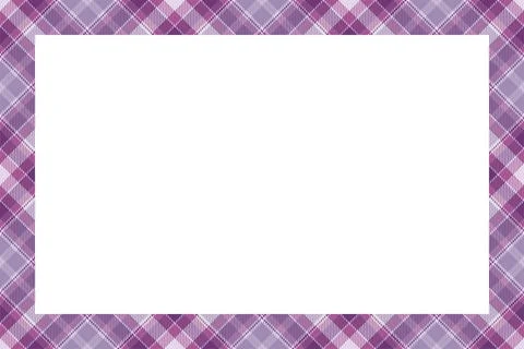 Vintage frame vector. Scottish border pattern retro style. Tartan plaid ornam Stock Illustration