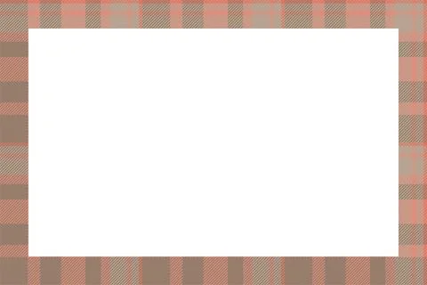 Vintage frame vector. Scottish border pattern retro style. Tartan plaid ornam Stock Illustration