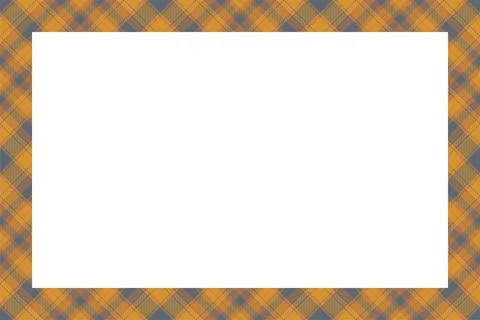 Vintage frame vector. Scottish border pattern retro style. Tartan plaid ornam Illustrazione stock