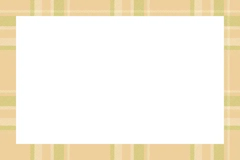 Vintage frame vector. Scottish border pattern retro style. Tartan plaid ornam Stock Illustration