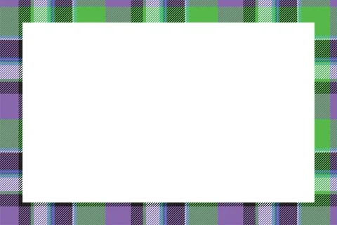Vintage frame vector. Scottish border pattern retro style. Tartan plaid ornam Stock Illustration