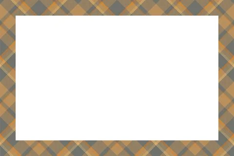 Vintage frame vector. Scottish border pattern retro style. Tartan plaid ornam 스톡 일러스트