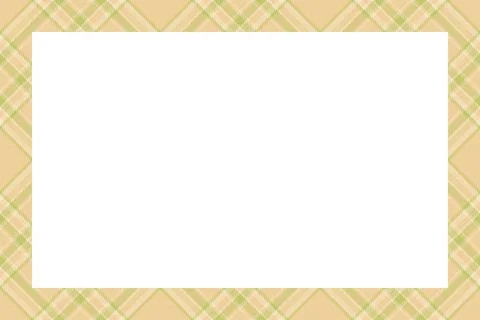 Vintage frame vector. Scottish border pattern retro style. Tartan plaid ornam Stock Illustration