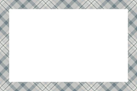 Vintage frame vector. Scottish border pattern retro style. Tartan plaid ornam Stock Illustration