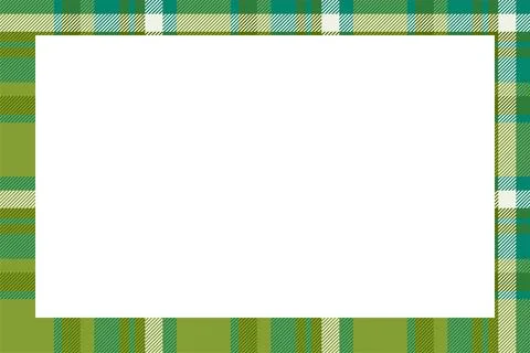 Vintage frame vector. Scottish border pattern retro style. Tartan plaid ornam Illustrazione stock