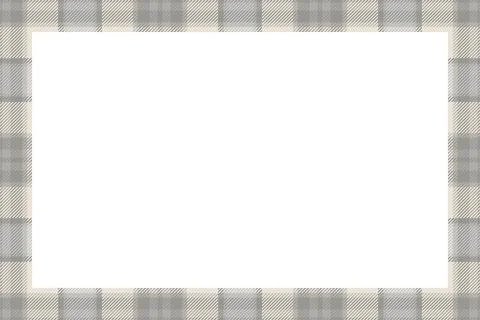 Vintage frame vector. Scottish border pattern retro style. Tartan plaid ornam Stock Illustration