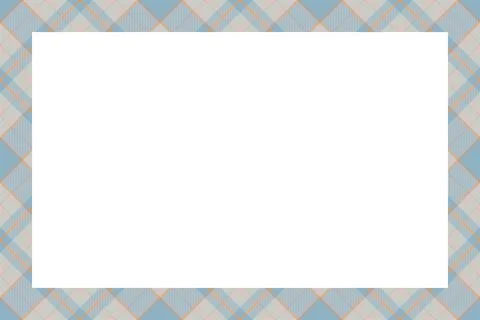 Vintage frame vector. Scottish border pattern retro style. Tartan plaid ornam Illustrazione stock