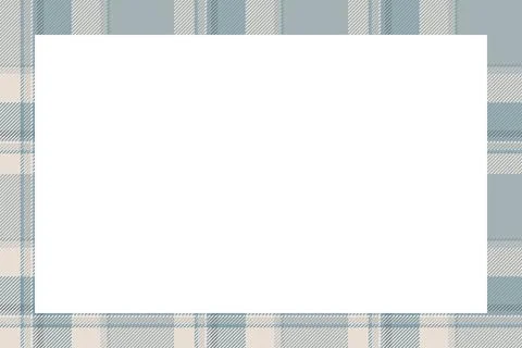 Vintage frame vector. Scottish border pattern retro style. Tartan plaid ornam Illustrazione stock