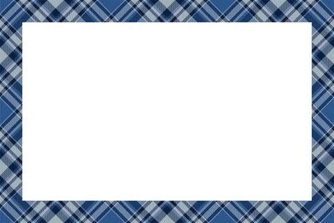 Vintage frame vector. Scottish border pattern retro style. Tartan plaid ornam Stock Illustration