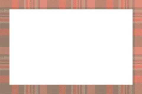 Vintage frame vector. Scottish border pattern retro style. Tartan plaid ornam Illustrazione stock