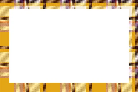 Vintage frame vector. Scottish border pattern retro style. Tartan plaid ornam Illustrazione stock