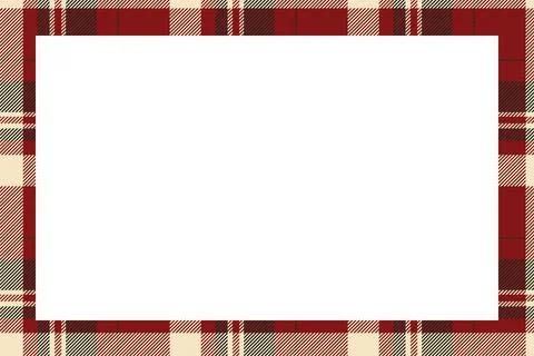 Vintage frame vector. Scottish border pattern retro style. Tartan plaid ornam Illustrazione stock