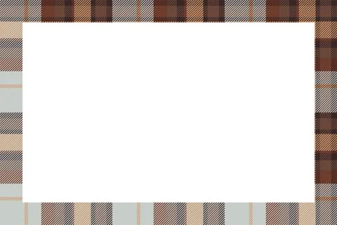 Vintage frame vector. Scottish border pattern retro style. Tartan plaid ornam イラスト素材