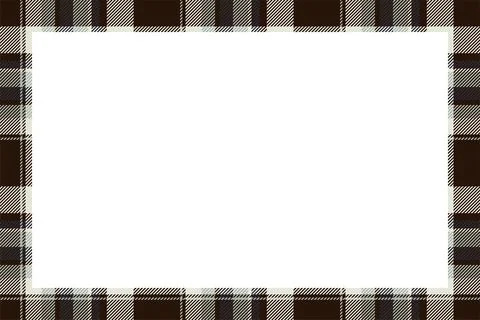 Vintage frame vector. Scottish border pattern retro style. Tartan plaid ornam Illustrazione stock