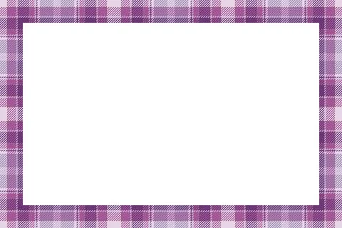 Vintage frame vector. Scottish border pattern retro style. Tartan plaid ornam Illustrazione stock