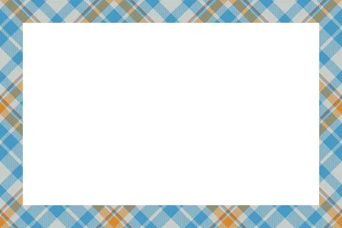 Vintage frame vector. Scottish border pattern retro style. Tartan plaid ornam Illustrazione stock