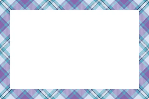 Vintage frame vector. Scottish border pattern retro style. Tartan plaid ornam Illustrazione stock