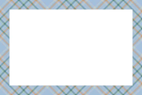 Vintage frame vector. Scottish border pattern retro style. Tartan plaid ornam Illustrazione stock