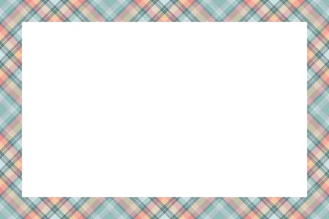 Vintage frame vector. Scottish border pattern retro style. Tartan plaid ornam イラスト素材