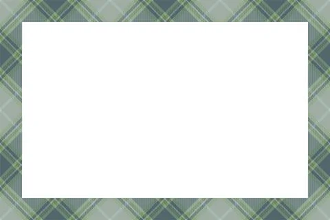Vintage frame vector. Scottish border pattern retro style. Tartan plaid ornam 스톡 일러스트