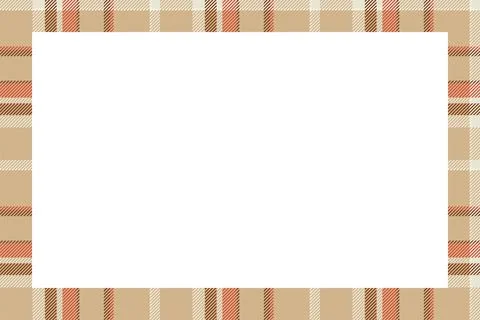 Vintage frame vector. Scottish border pattern retro style. Tartan plaid ornam 스톡 일러스트