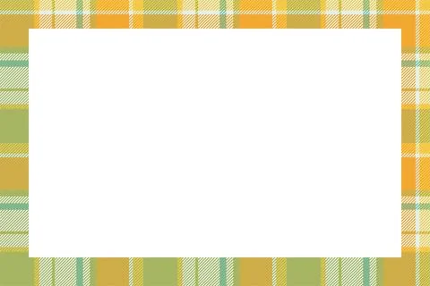 Vintage frame vector. Scottish border pattern retro style. Tartan plaid ornam Stock Illustration